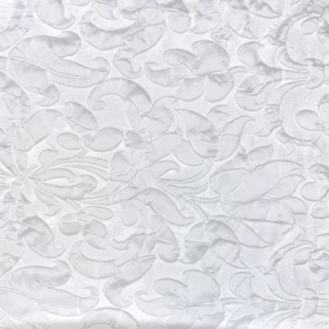 Quality Demask Fabric—Pure White—100%-Polyester—Woven Plain—Sold By The Yard—Width 60/61 Inches Wide