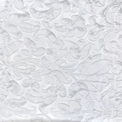 Quality Demask Fabric—Pure White—100%-Polyester—Woven Plain—Sold By The Yard—Width 60/61 Inches Wide