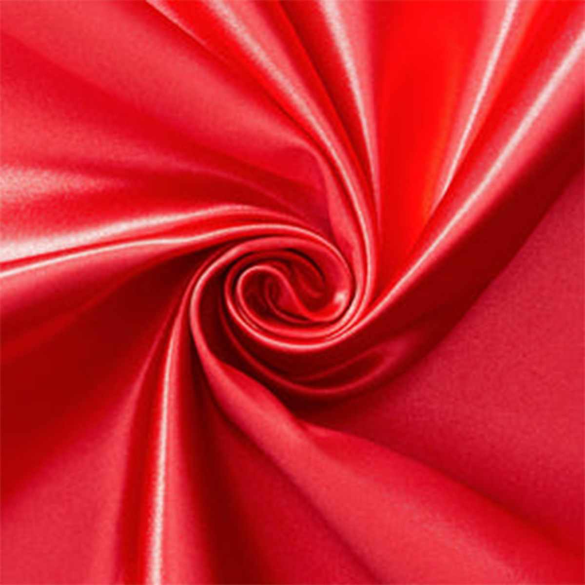 Radiant Cherry Red— Satin Fabric— Highly-Durable—100% Polyester—Sold by the Yard—52" Inches Wide