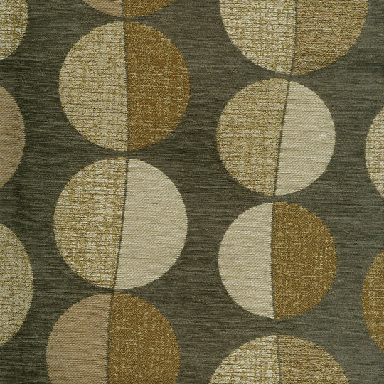 Glen Geo Circles—All-Purpose Fabric—Latte Browns—100% Polyester—Sold by the Yard—52" Inches Wide