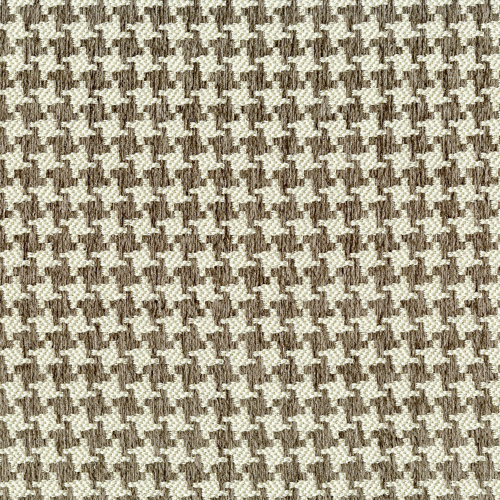 Latte Brown Houndthooth Fabric—High-Quality—100% Polyester —Sold by The Yard—54" Inches Wide