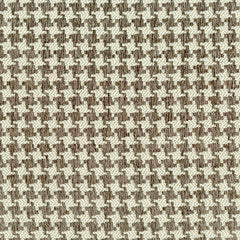 Latte Brown Houndthooth Fabric—High-Quality—100% Polyester —Sold by The Yard—54" Inches Wide
