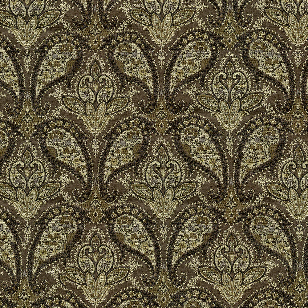 Kandell Brown—Paisley Fabric—66% Rayon-34% Polyester—Multi-Purpose—Sold by The Yard—54"Wide