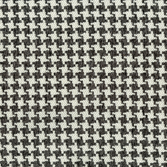 Nala Black-Beige Houndthooth Fabric—High-Quality—100% Polyester —Sold by The Yard—54" Inches Wide