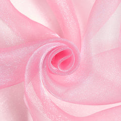Crystal Organza Woven—Pink Organza Fabric—Composition: 55% Nylon, 45% Polyester—Sold by the Yard—Width: 60/61 Inches.