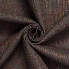 Imperial—Two-Tone Linen Brown—Black—100% Polyester—Sold by The Yard—54" Inches Wide—Available for Nationwide Shipping