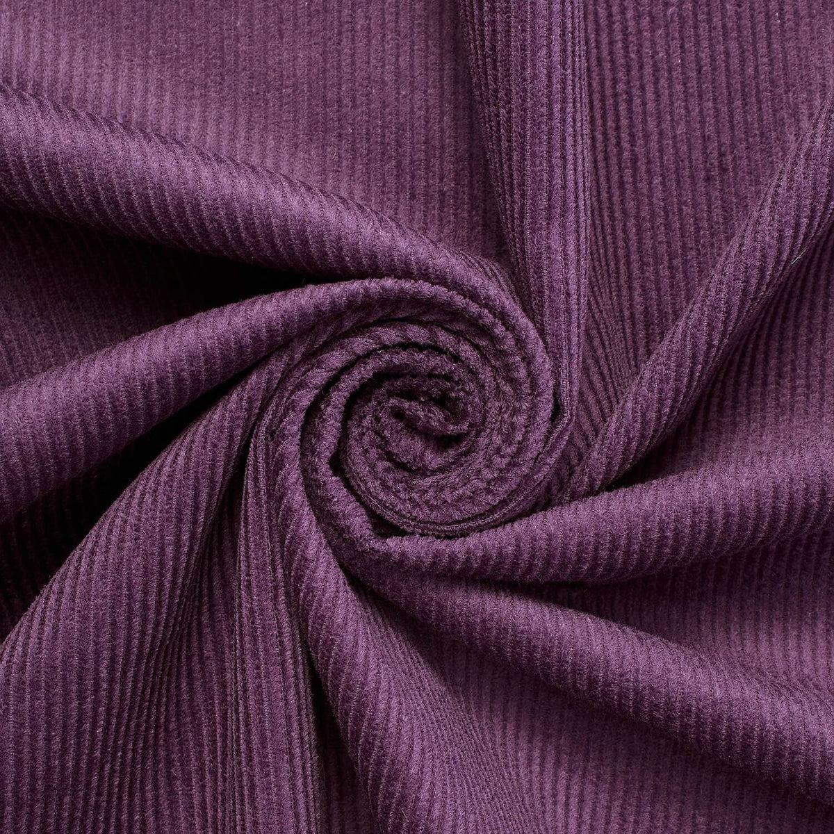 Eggplant 100 Percent Cotton Corduroy Fabric 0.75 mm Thick 59–60 Inch