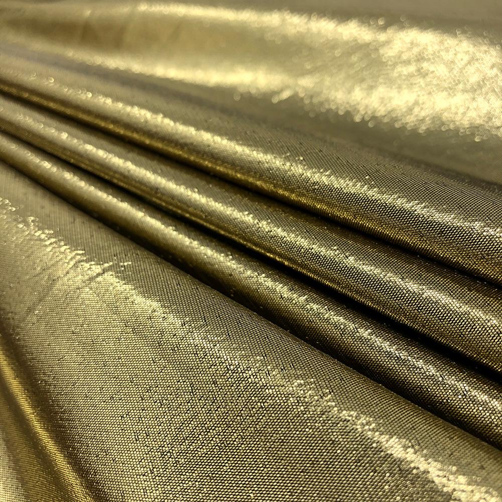 GILDED NOIR GOLD & BLACK TISSUE LAME MATERIAL
