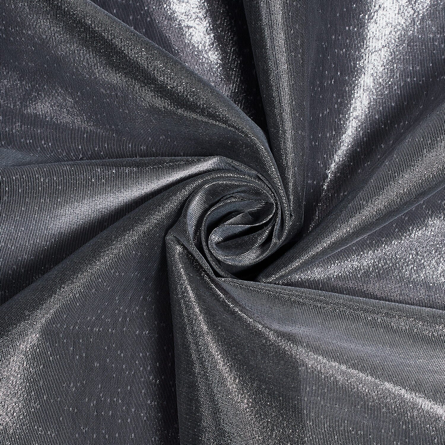 OBSIDIAN VEIL IN BLACK TISSUE LAME MATERIAL
