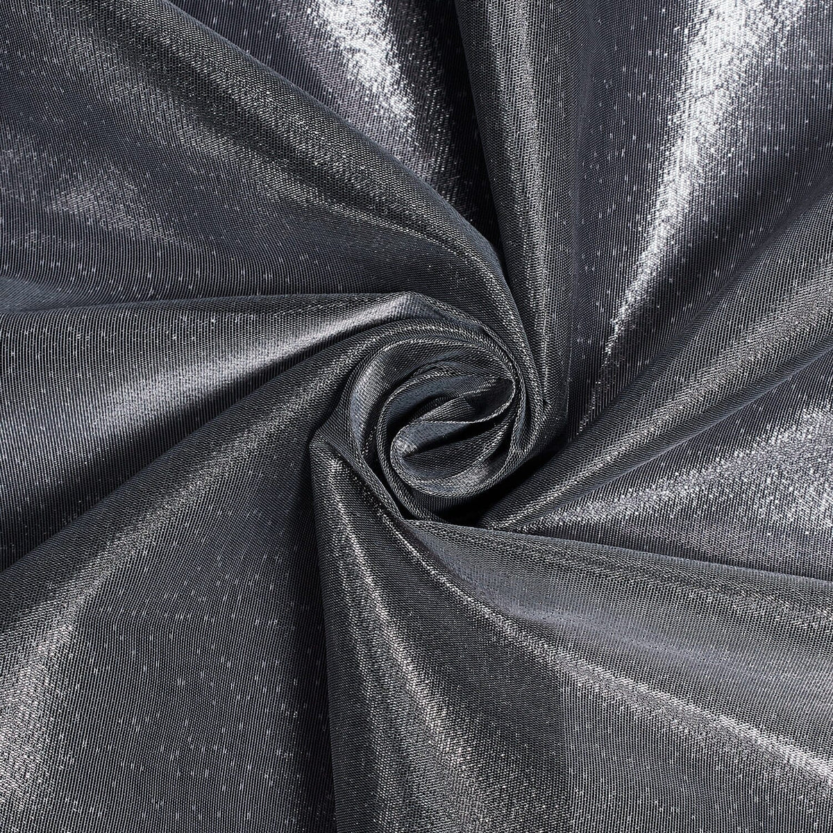 Eco-Friendly Obsidan Veil Black—Tissue Lame Material —60 Inches Wide—Tissue Lamé Material—49% nylon and 51% metallic—Nationwide Shipping