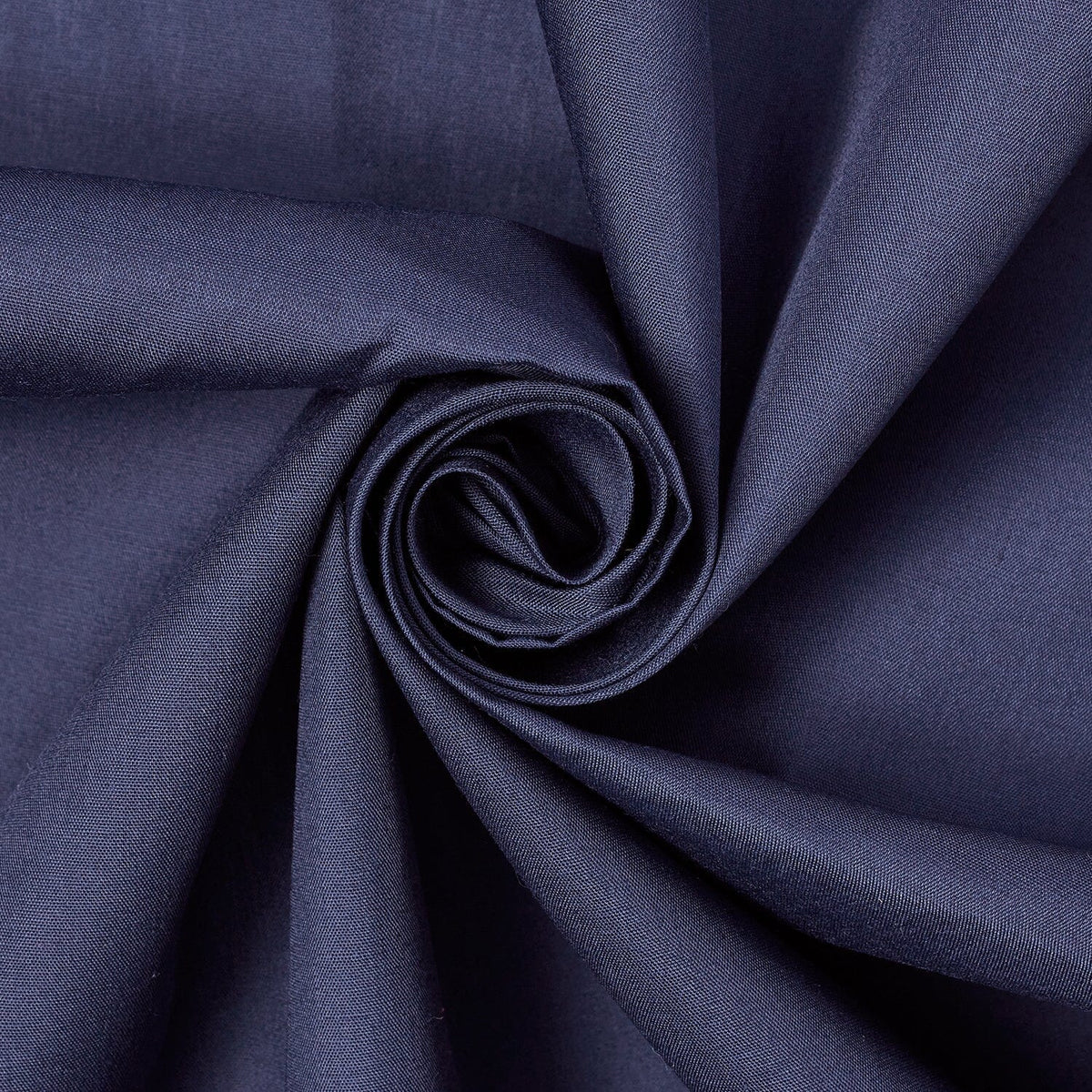 Plain-Woven—50%Polyester 50%Cotton Broad-Cloth Fabric—Navy Blue Color—60/61 Inches Wide—Sold by the Yard—Available for Nationwide Shipping