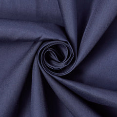 Plain-Woven—50%Polyester 50%Cotton Broad-Cloth Fabric—Navy Blue Color—60/61 Inches Wide—Sold by the Yard—Available for Nationwide Shipping