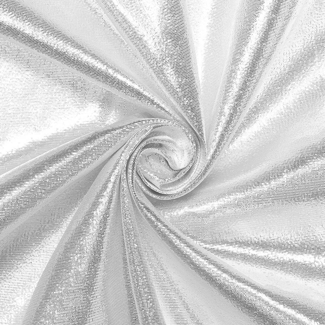CELESTIAL FROST SILVER TISSUE LAME MATERIAL