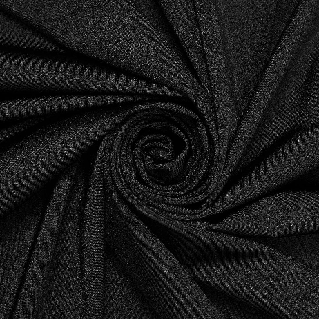 ROBERTA ALLEN BLACK SHINY TRICOT FABRIC