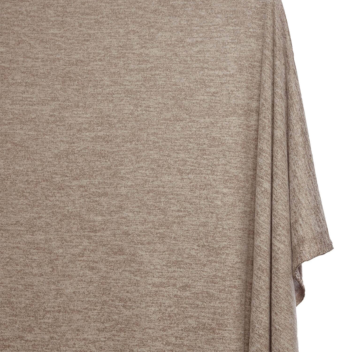 Dark Taupe Brushed Two Tone —Sweater Knit Hacci Material—100% Polyester—Sold by the Yard—54" Inches Wide