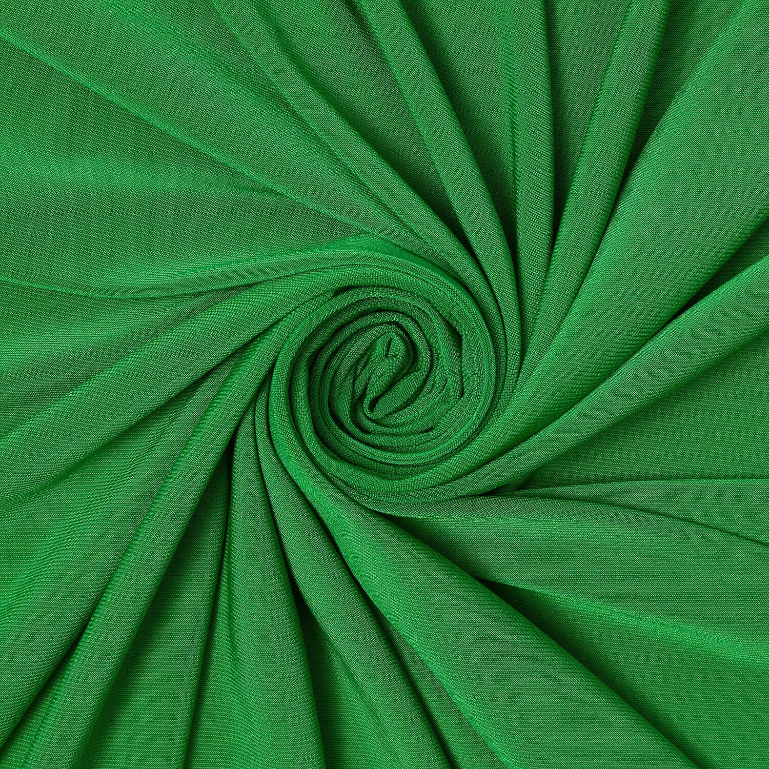 Vibrant Sewing Fabric—Kelly Green Color —100% Stretch Polyester Knit Jersey—Available by the yard—Nationwide Shipping