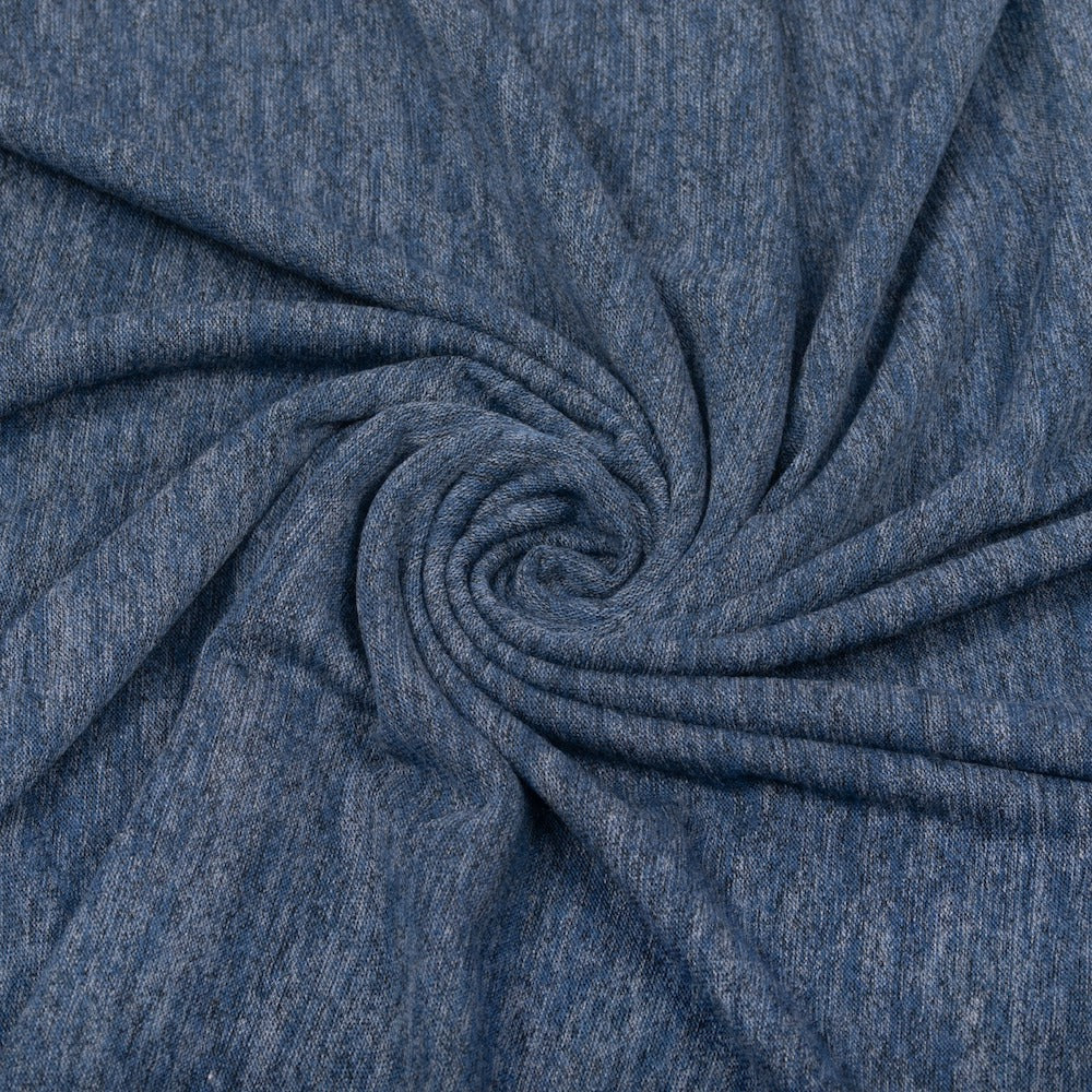 Navy Blue Sweater— Knit Material—75% Polyester, 20% Rayon, 5% Spandex—Width 60/61 Inches Wide—Sold by the Yard