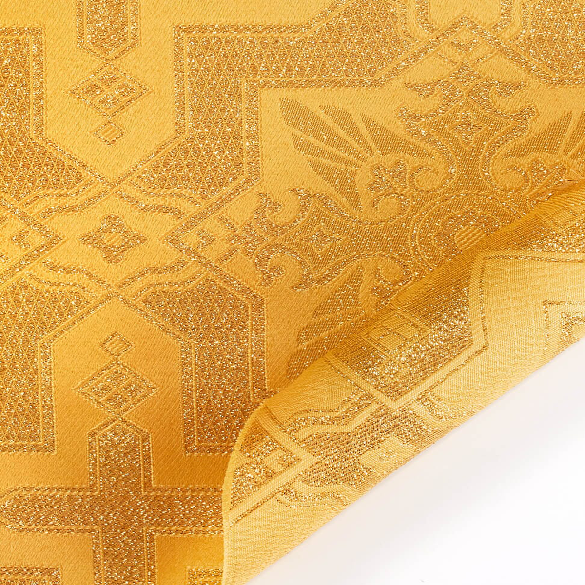 Metallic Brocade Fabric—Gold Color—58" 100% Polyester Fabric
