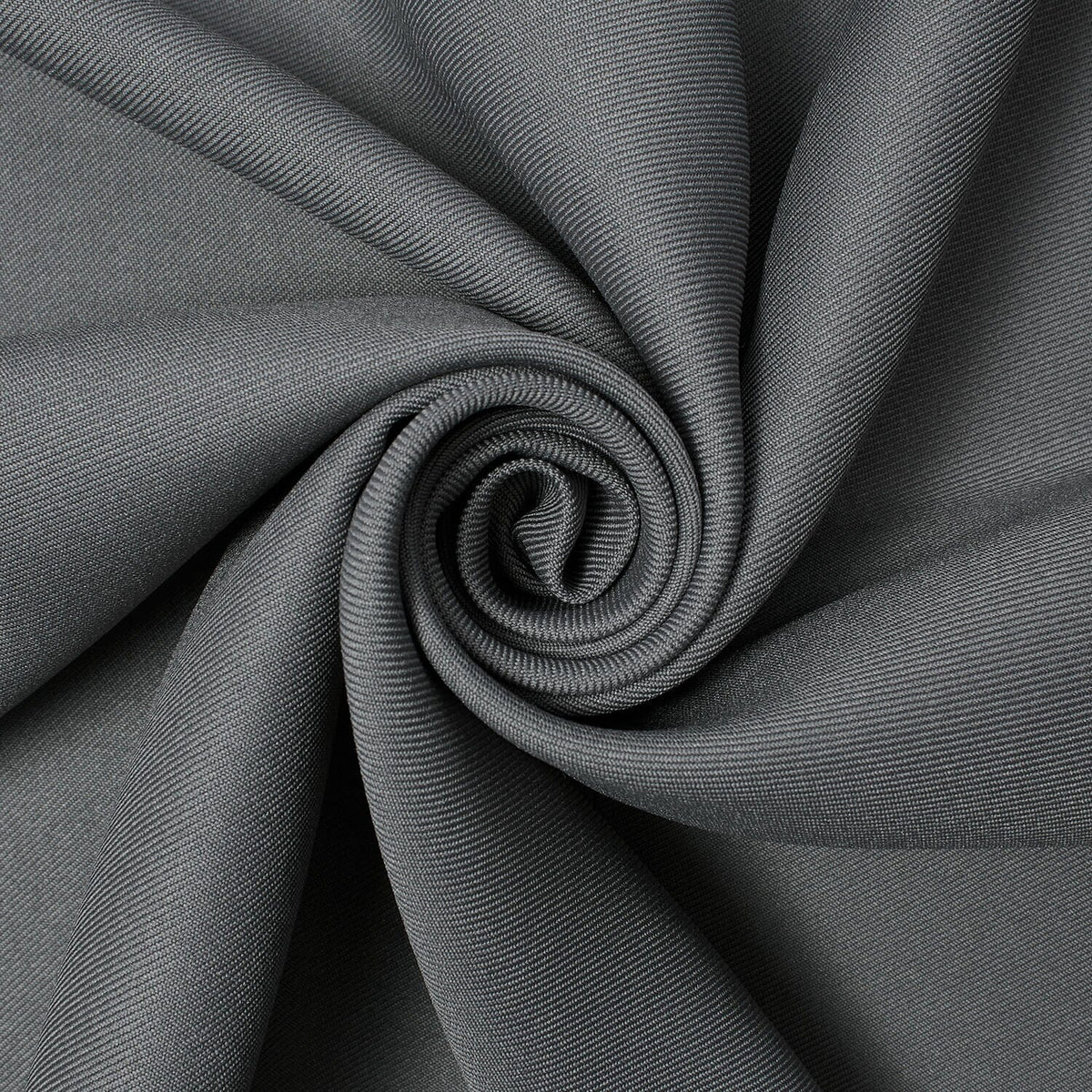 Desert Charcoal Grey Gabardine—Polyester Fabric—Premium Quality