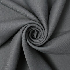 Desert Charcoal Grey Gabardine—Polyester Fabric—Premium Quality