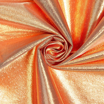 Copper Tissue Lamé Table Skirting Material