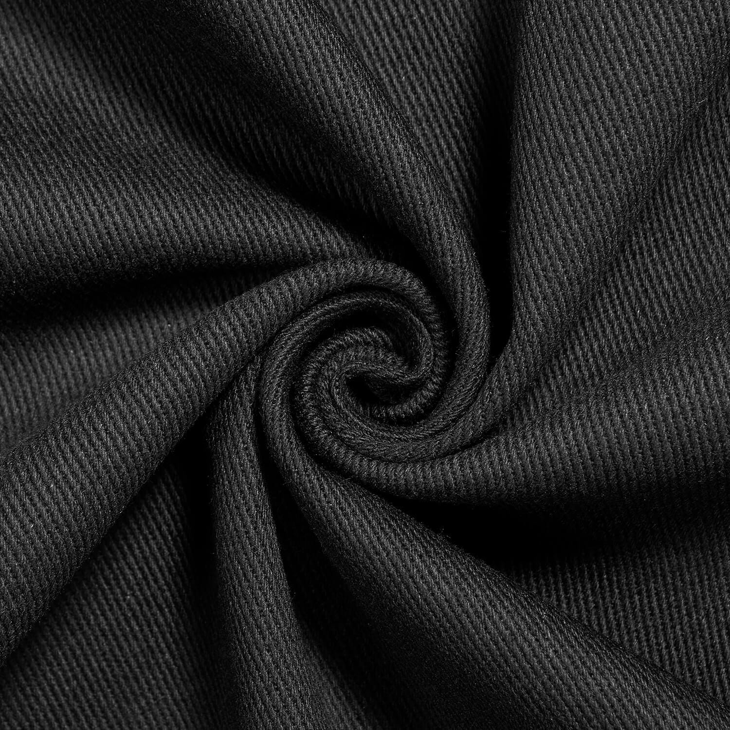 Salford Black—Bull Denim—100% Cotton—Width 59/60"Inches Wide—10: oz Material—Ideal For Garments—Sold by The Yard