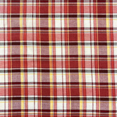 Madras Plaid Wine-Color—Multi-Purpose Soft Cotton Fabric—100% Cotton—44/45 inches" Wide—Sold by the Yard