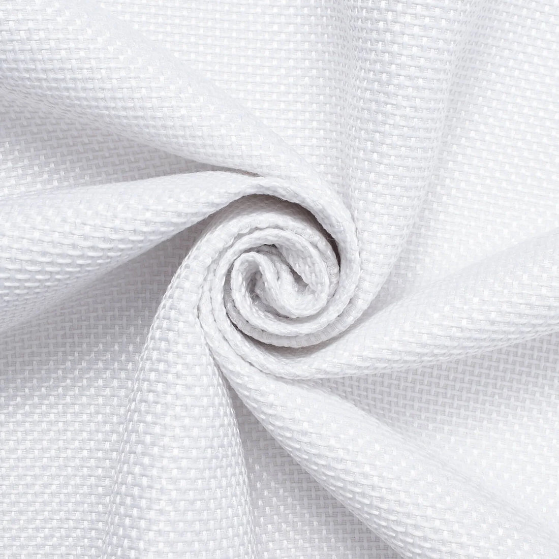 WHITE PLAIN WOVEN INLAY UPHOLSTERY FABRIC
