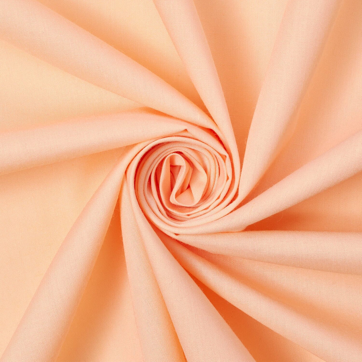 Clothing fabric—Broadcloth—Peach Color—80%Polyester 20% Cotton—52" Wide—Available by the Yard—Nationwide Shipping