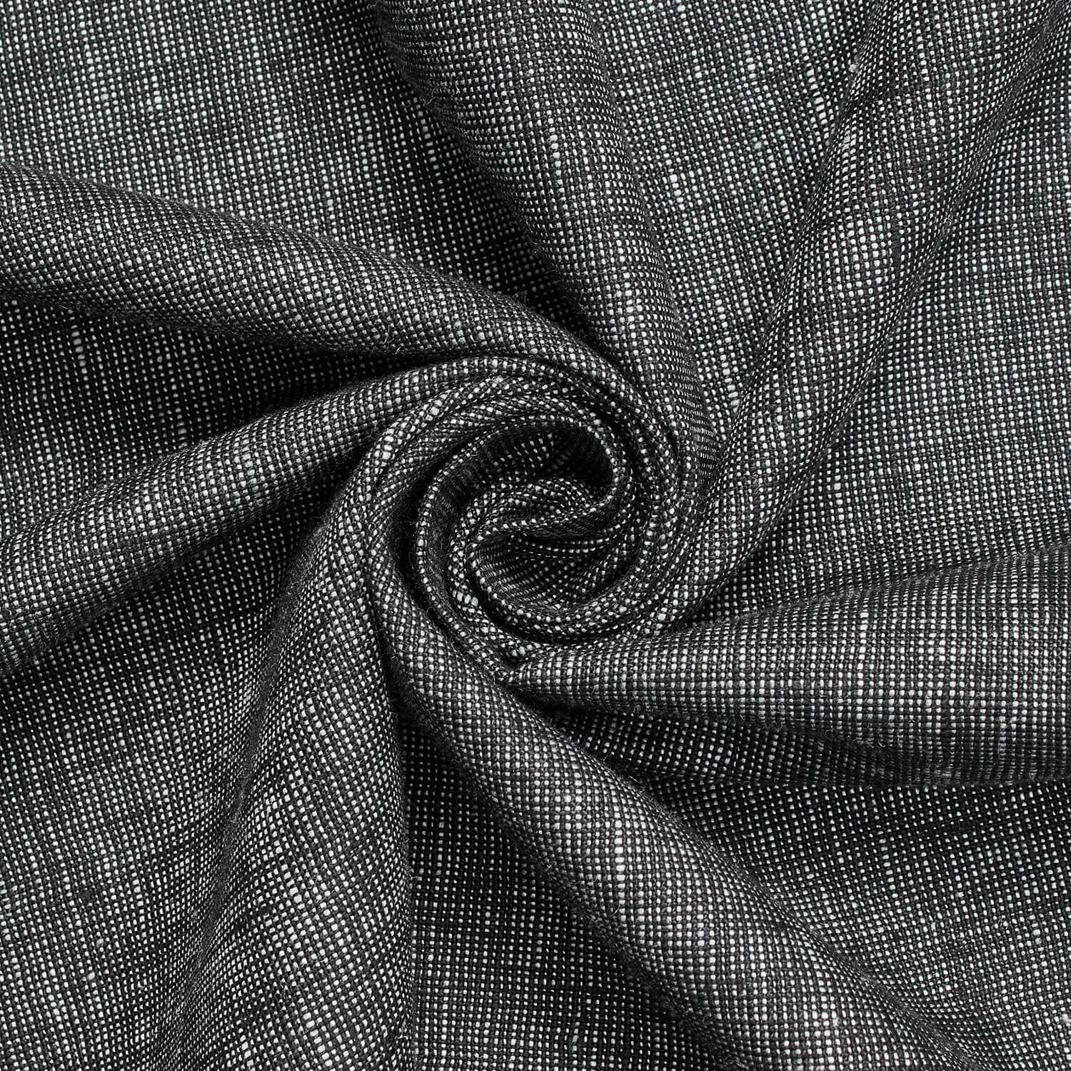 Close-up of black and white textured fabric| Sold by Beautiful Windows Elgin