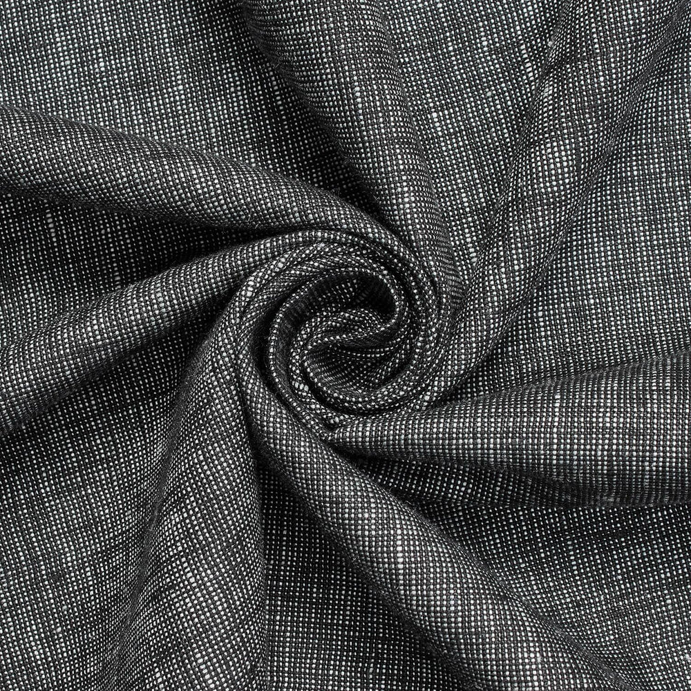 Close-up of black and white textured fabric| Sold by Beautiful Windows Elgin