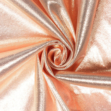 Apparel Fabric —Tissue Lamé Material—Peach Hue— 51% Metallic 49% Nylon—52" Wide—Available by the Yard—Nationwide Shipping