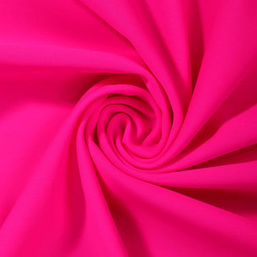 Matte Tricot Material—Neon Fuchsia Hue Fabric—Width 58/60" Wide—80% Nylon, 20% Spandex— Ideal for Apparel—Sold by the Yard