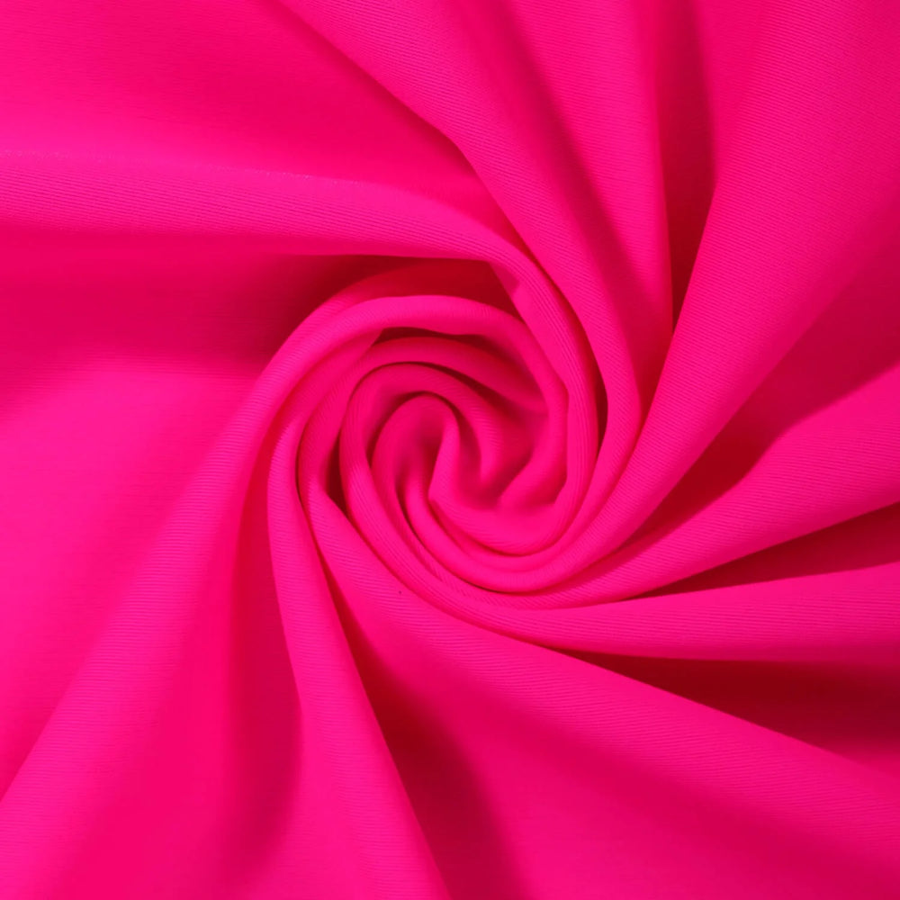 Neon fuchsia matte tricot fabric—fabric sold by BeautifulWindowsElgin.com