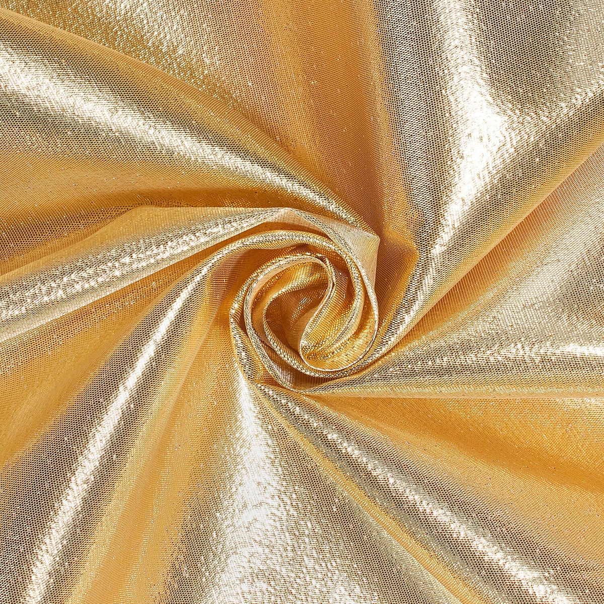 Polyester lame fabric gold color 58 inch
