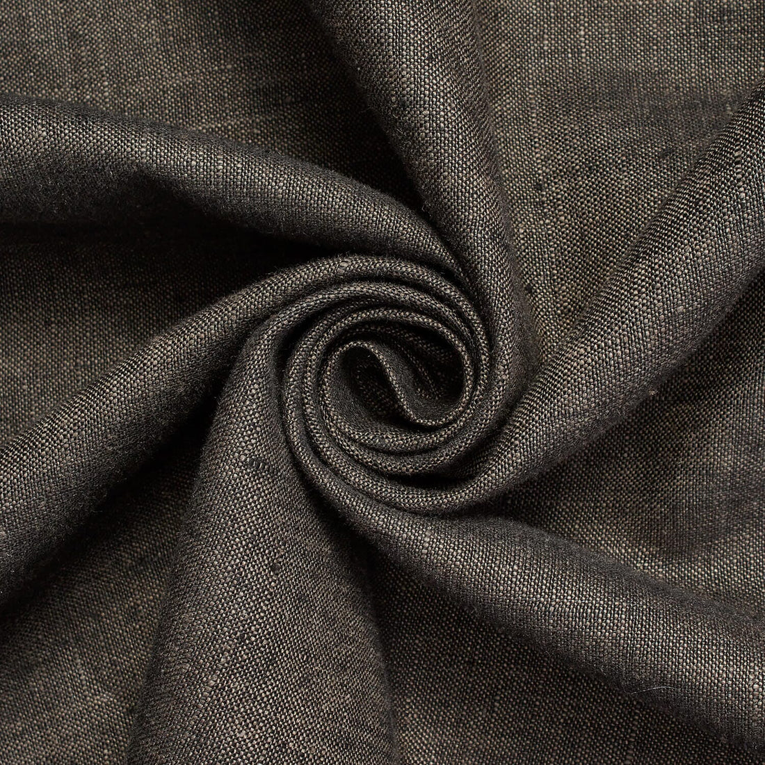 WOLF CHARCOAL & BEIGE YARN DYED TWO TONE LINEN MATERIAL