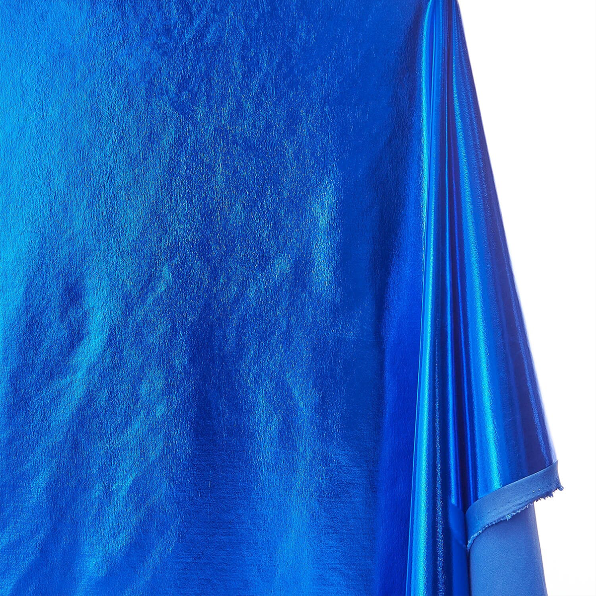 Royal Blue Metallic Stretch Foil Lamé Material-49% Nylon-51% Metallic-Fabric By The Yard