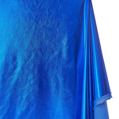 Royal Blue Metallic Stretch Foil Lamé Material-49% Nylon-51% Metallic-Fabric By The Yard