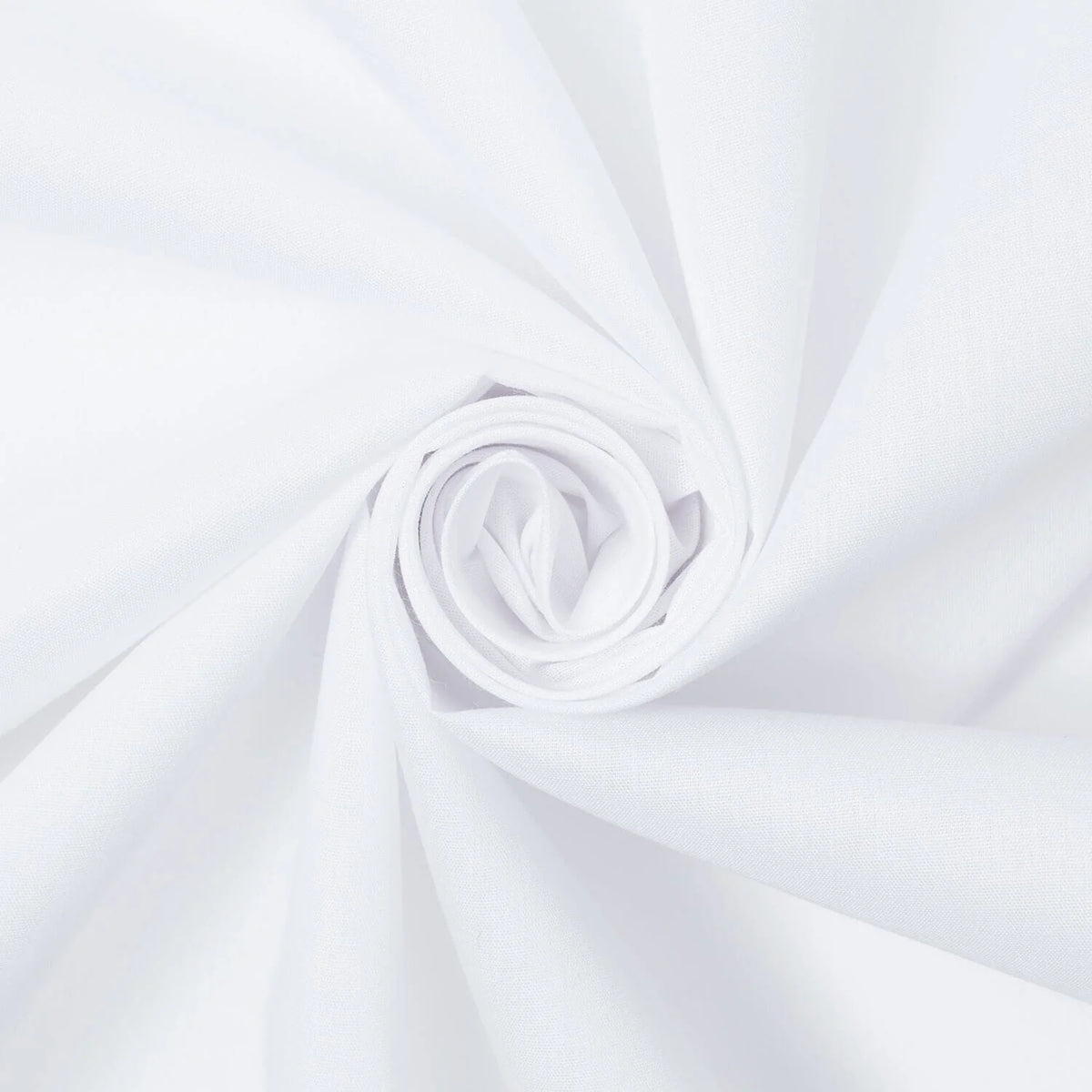 White Cotton Polyester Broadcloth-58/60" Wide—Width 57/58 Inches Wide—Sold by the Yard — Nationwide Shipping Available.