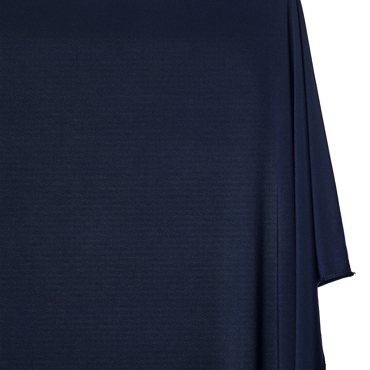 Navy Blue Solid Stretch Jersey Knit Fashion Fabric—90% Cotton, 10% Spandex— 60/61 Inches—20% Vertical—Sold by the Yard