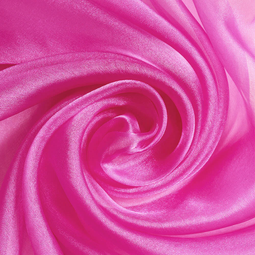 Crystal Organza—Magenta Color—55% Nylon, 45% Polyeste—Width 57/58 Inches Wide—Sold by the Yard— Nationwide Shipping