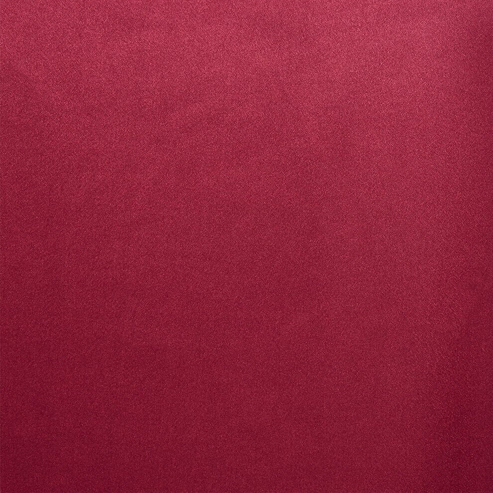 A swatch of burgundy crepe back satin fabric.