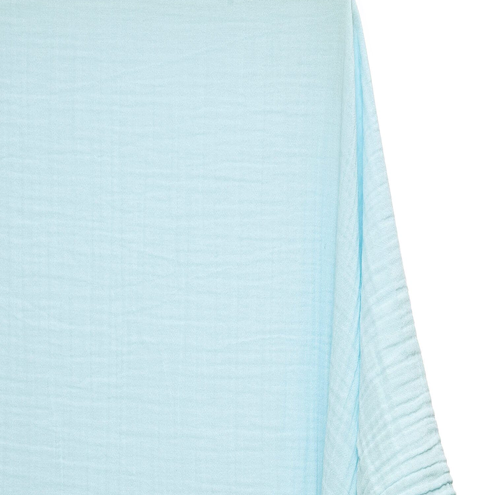 Light blue fabric texture on a white background