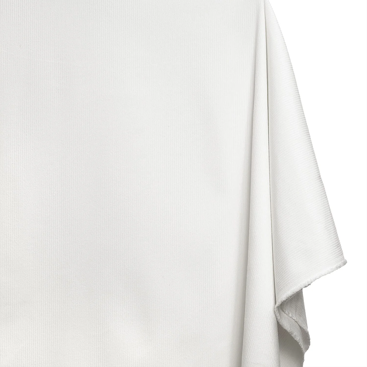 White 9-Wale Corduroy Fabric—100% Cotton—59/60" Wide Material