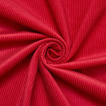 Scarlet Red—Corduroy Material—0.75 Millimeters Thick—100% Cotton—59-60"Inch Wide—15.3 Ounces—Sold by the Yard