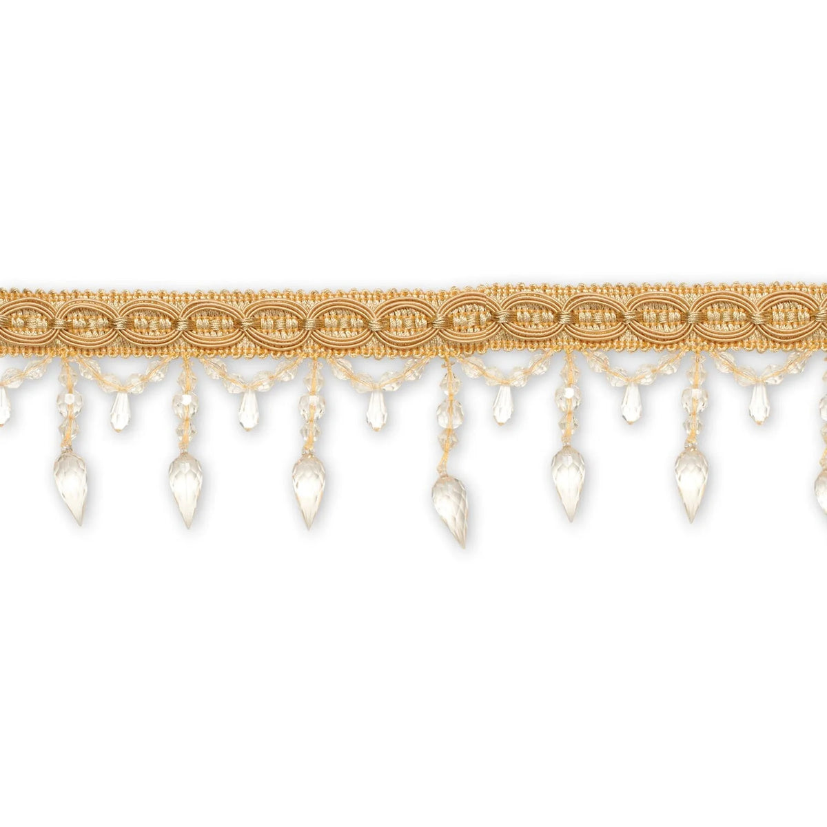 Premium Tassel Fringe—Ribbon 1"Inches—Light Yellow —Length 1.25 Inches—Width: 4.5 inche—Sold by the Yard