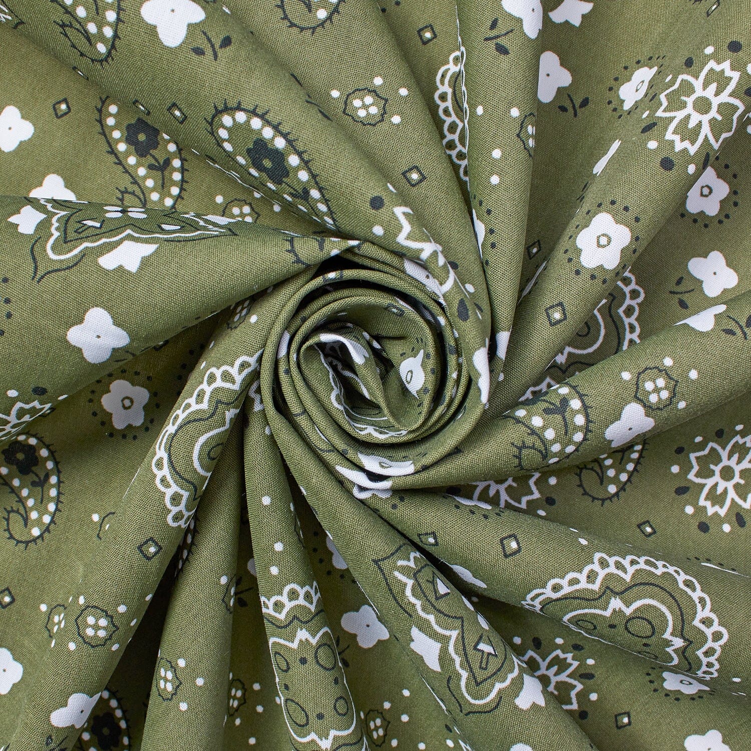 Paisley Bandana Broadcloth Material-60" Inches Wide-100% Cotton Fabric-Sold By The Yard