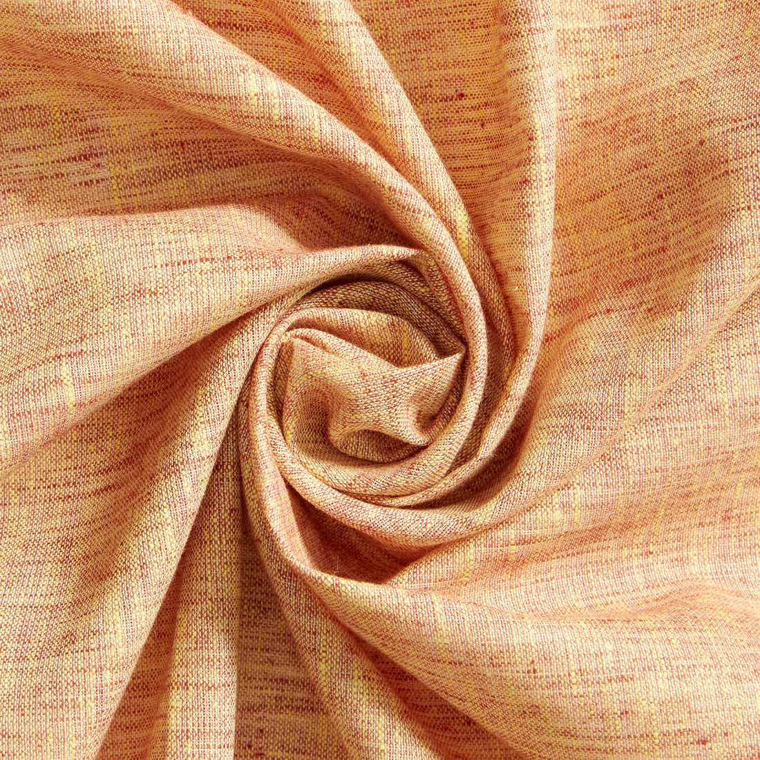 BOLD GINGER YELLOW & RICH RED TONE POPLIN MATERIAL