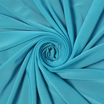 Turquoise Material Polyester Blend Knit Jersey
