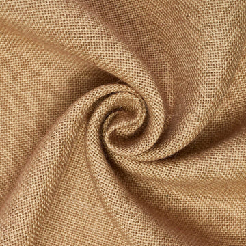 Rustic Charm Sand Burlap Jute Fabric—100% Polyester—Available by the Yard—54 Inches Wide.